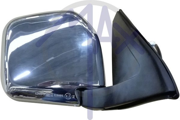 Specchietto retrovisore esterno destro, elettrico, calotta cromata, vetro convesso cromato