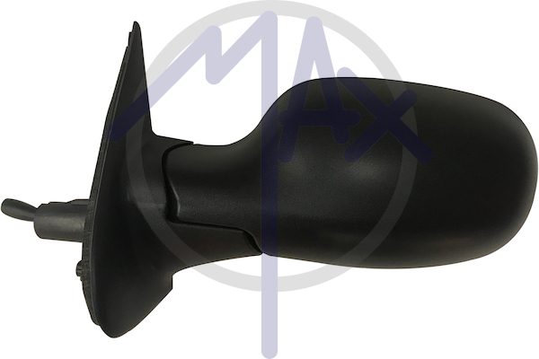 Exterior rear-view mirror left, cable adjustment, black cap, aspherical chrome glass