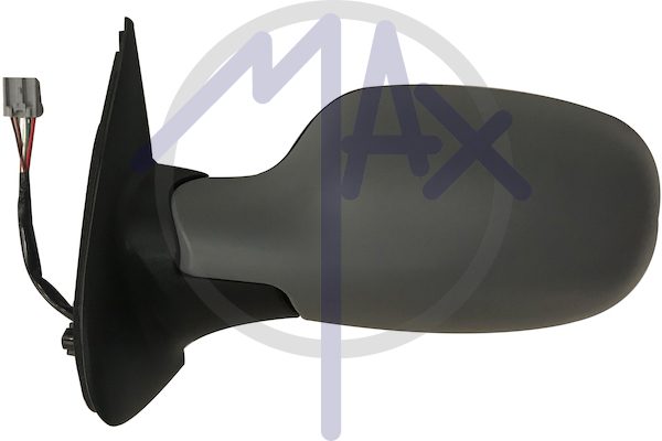 Exterior rear-view mirror, left, electric, cover for painting, heated aspherical chrome glass