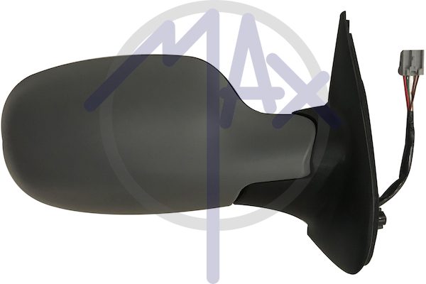 Exterior rear-view mirror, right, electric, cover for painting, heated convex chrome glass