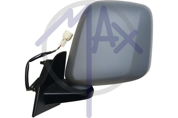 Specchietto retrovisore esterno sinistro, elettrico, calotta da verniciare, vetro convesso cromato riscaldato, doppio vetro, 5 pin