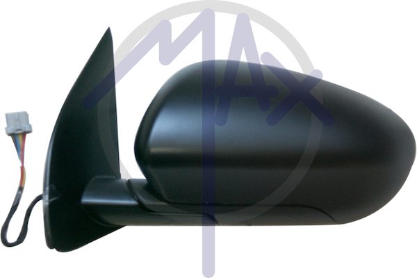 Specchietto retrovisore esterno sinistro, elettrico, calotta da verniciare, ripiegabile elettricamente, vetro convesso cromato riscaldato, 7 pin