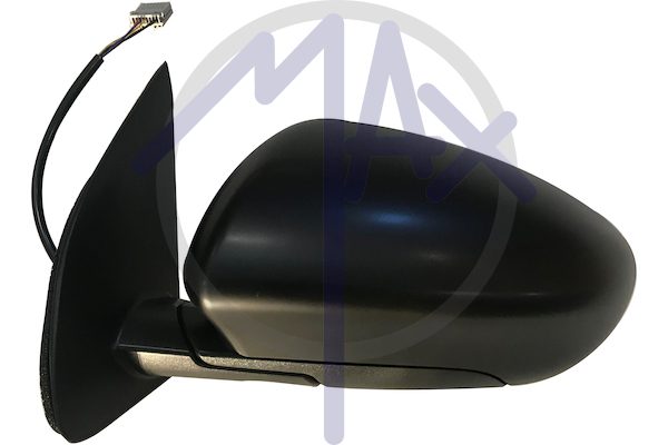 Left outer rear-view mirror, electric, cover to be painted, heated chrome convex glass, 5 pin