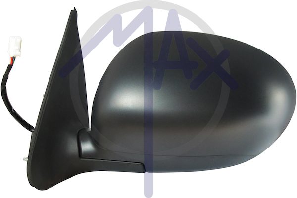Specchietto retrovisore esterno sinistro, elettrico, calotta da verniciare, ripiegabile elettricamente, vetro convesso cromato riscaldato, 7 pin