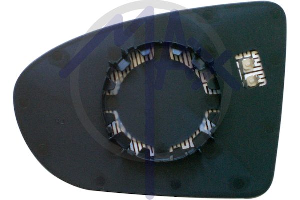 Right rear-view mirror glass, convex chrome, heated