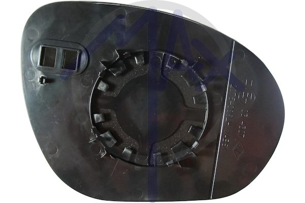 Left rear-view mirror glass, convex chrome, heated