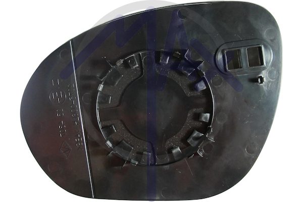 Right rear-view mirror glass, convex chrome, heated