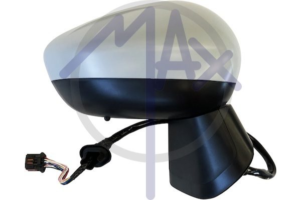 Outer rear-view mirror right, electric, cap to be painted, with temperature sensor, heated chrome convex glass, 7 pin