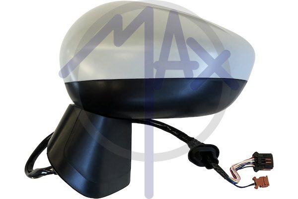 Specchietto retrovisore esterno sinistro, elettrico, calotta da verniciare, ripiegabile elettricamente, con sistema BLIS (angolo cieco), vetro convesso cromato riscaldato, 9 pin