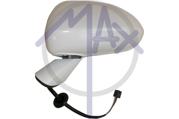 Specchietto retrovisore esterno sinistro, elettrico, calotta da verniciare, base da verniciare, vetro asferico cromato riscaldato