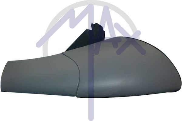 Specchietto retrovisore esterno sinistro, elettrico, calotta da verniciare, vetro convesso argentato riscaldato