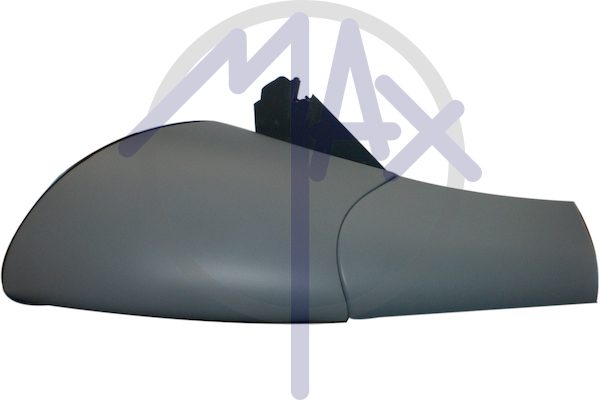 Specchietto retrovisore esterno destro, elettrico, calotta da verniciare, vetro convesso argentato riscaldato