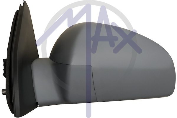 Exterior rear-view mirror left, electric, cap to be painted, aspherical chrome heated glass, 5 pin