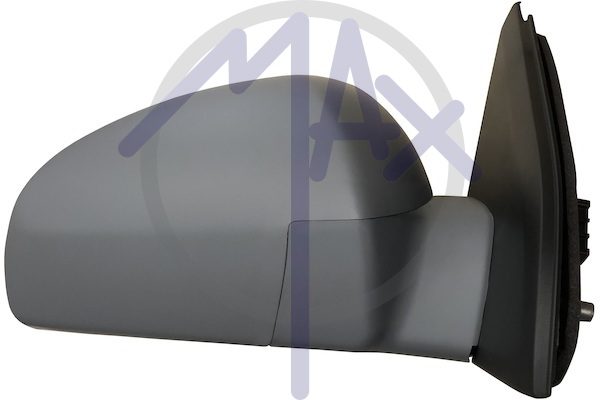 Right outer rear-view mirror, electric, cover to be painted, heated chrome convex glass, 5 pin