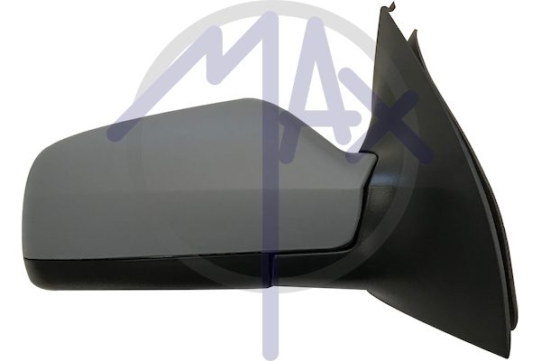 Specchietto retrovisore esterno destro, elettrico, calotta da verniciare, vetro convesso argentato riscaldato