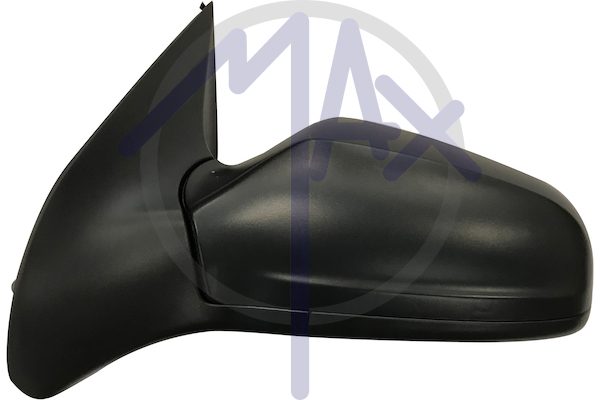 Specchietto retrovisore esterno sinistro, elettrico, calotta nera, vetro asferico cromato riscaldato