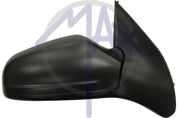 Specchietto retrovisore esterno destro, elettrico, calotta nera, vetro convesso cromato riscaldato