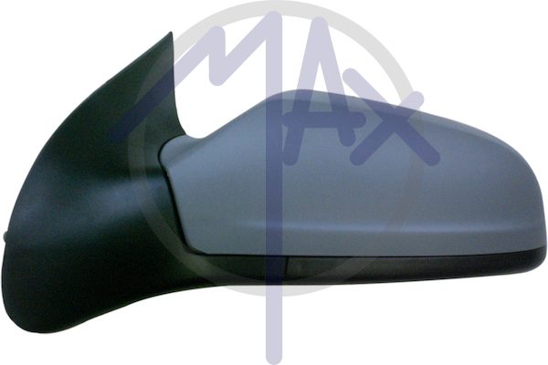 Specchietto retrovisore esterno sinistro, elettrico, calotta da verniciare, vetro asferico cromato riscaldato, 3 porte