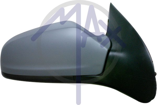 Specchietto retrovisore esterno destro, elettrico, calotta da verniciare, ripiegabile elettricamente, vetro convesso cromato riscaldato, 7 pin