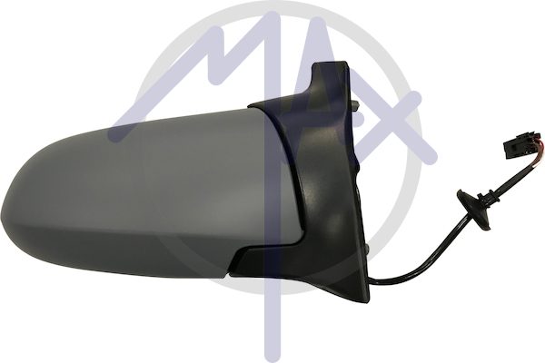 Exterior rear-view mirror, right, electric, cover for painting, heated convex chrome glass