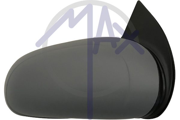 Exterior rear-view mirror, right, cable adjustment, cover for painting, convex chrome glass