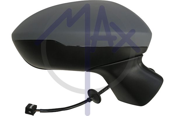 Specchietto retrovisore esterno destro, elettrico, calotta da verniciare, ripiegabile elettricamente, vetro convesso cromato riscaldato