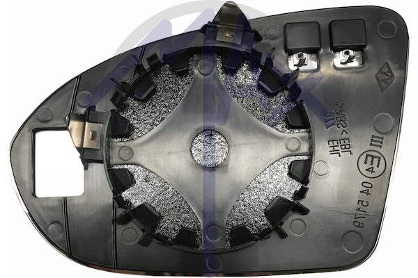 Right rear-view mirror glass, convex chrome, heated