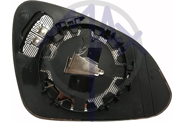 Left rear-view mirror glass, aspherical chrome, heated