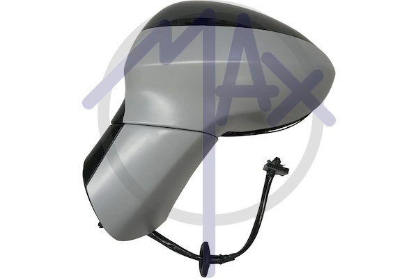Specchietto retrovisore esterno sinistro, elettrico, calotta da verniciare, base da verniciare, ripiegabile elettricamente, vetro asferico cromato riscaldato, 7 pin