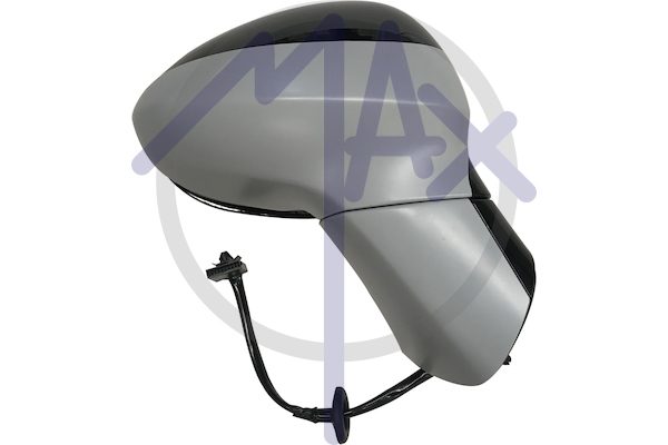 Specchietto retrovisore esterno destro, elettrico, calotta da verniciare, base da verniciare, ripiegabile elettricamente, vetro convesso cromato riscaldato, 7 pin