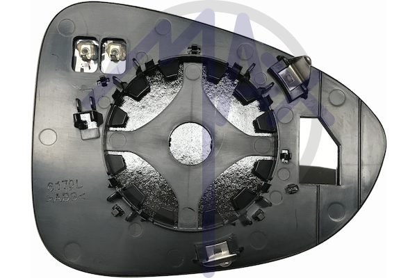 Left rear-view mirror glass, aspherical chrome, heated