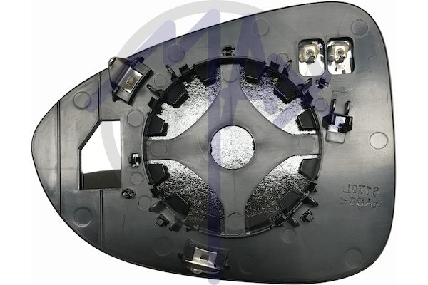 Right rear-view mirror glass, convex chrome, heated