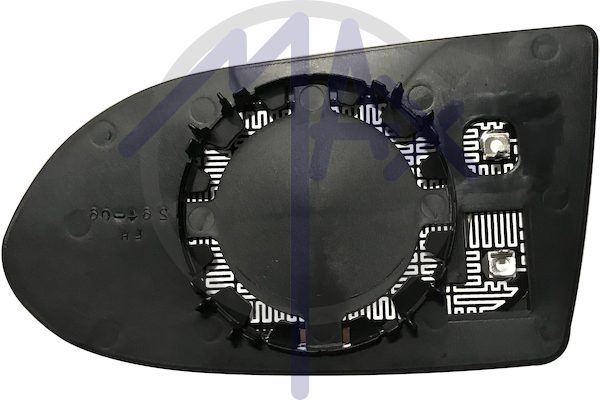 Right rear-view mirror glass, convex chrome, heated