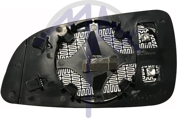 Right rear-view mirror glass, convex chrome, heated