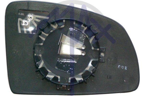 Left rear-view mirror glass, aspherical chrome, heated