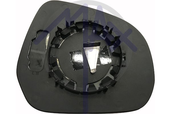 Rear-view mirror glass, left, convex chrome