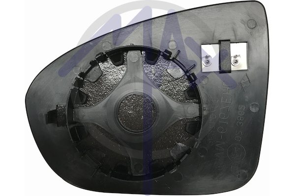 Right rear-view mirror glass, convex chrome, heated