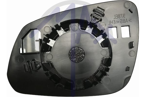 Rear-view mirror glass, right, convex chrome
