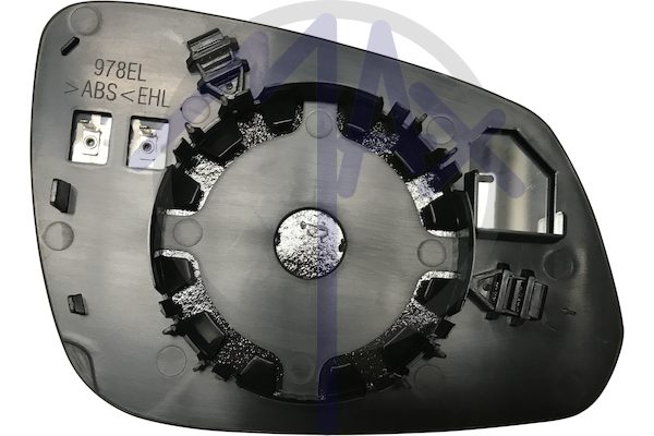 Left rear-view mirror glass, convex chrome, heated