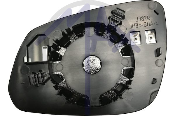Right rear-view mirror glass, convex chrome, heated
