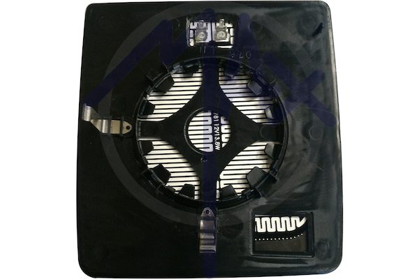Left rear-view mirror glass, convex chrome, heated