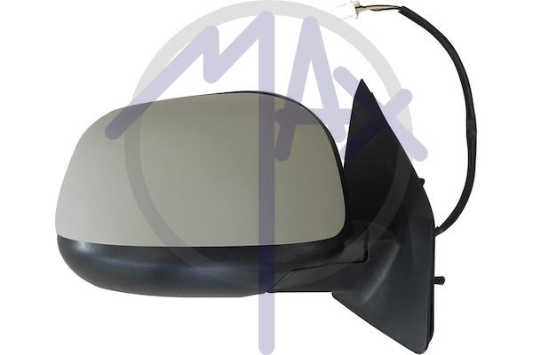Right outer rear-view mirror, electric, cover to be painted, heated chrome convex glass, 5 pin