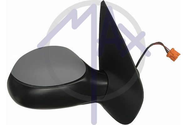 Right outer rear-view mirror, electric, cover to be painted, with temperature sensor, heated chrome convex glass