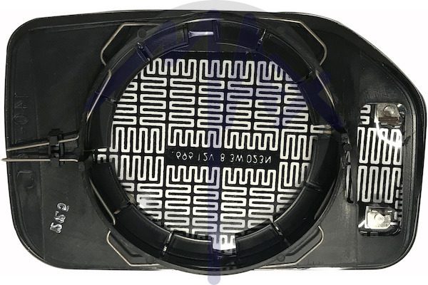Vetro specchietto retrovisore destro, convesso argentato riscaldato