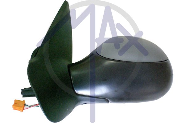 Exterior rear-view mirror left, electric, cap to be painted, aspherical chrome heated glass, 5 pin