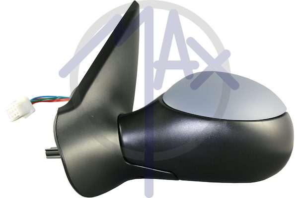 Exterior rear-view mirror, left, electric, cover for painting, heated aspherical chrome glass