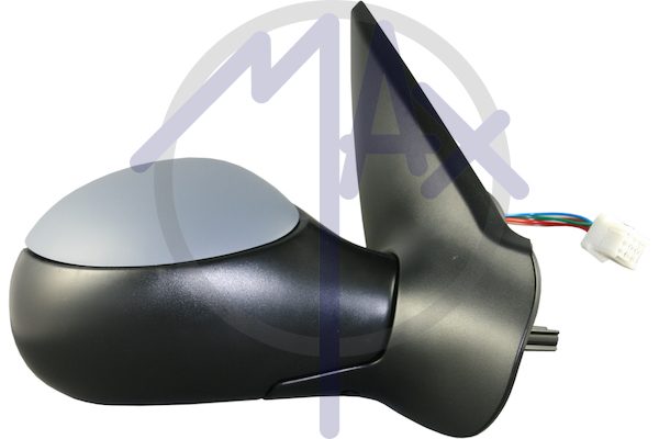 Right outer rear-view mirror, electric, cover to be painted, with temperature sensor, heated chrome convex glass
