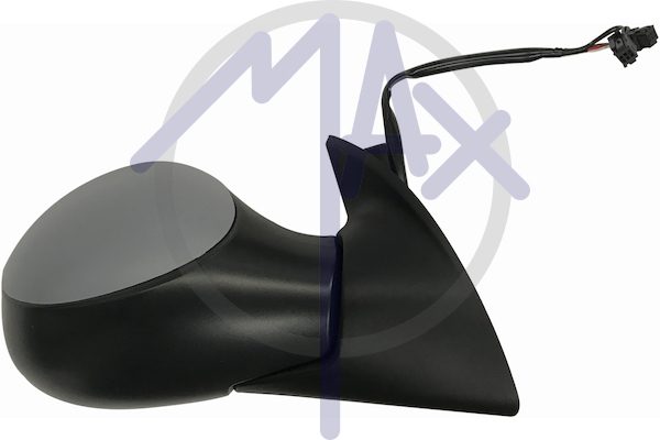 Right outer rear-view mirror, electric, cover to be painted, with temperature sensor, heated chrome convex glass