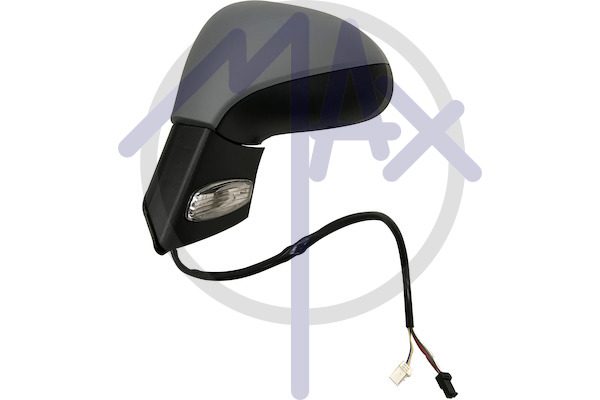 Specchietto retrovisore esterno sinistro, elettrico, calotta da verniciare, con freccia, vetro convesso cromato riscaldato