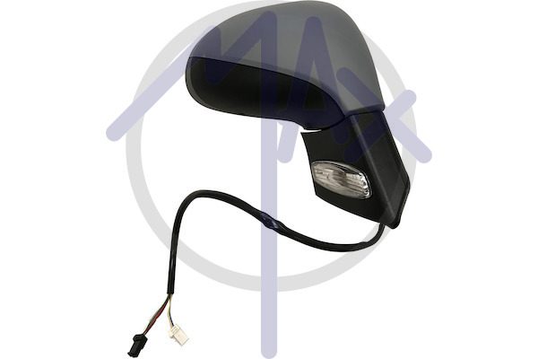 Specchietto retrovisore esterno destro, elettrico, calotta da verniciare, con freccia, con sensore temperatura, vetro convesso cromato riscaldato
